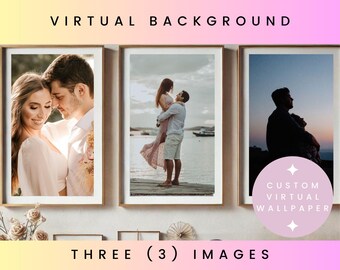 Custom Virtual Wallpaper photo print framed poster, Custom Print Quote Custom Sign, Personalized prints, Digital Wallpaper Zoom Background