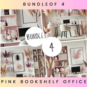 Bundle of Bookshelf Zoom Backgrounds, Zoom Background Office, Professional Zoom, Virtual Background, Bookshelf, Bookshelf
