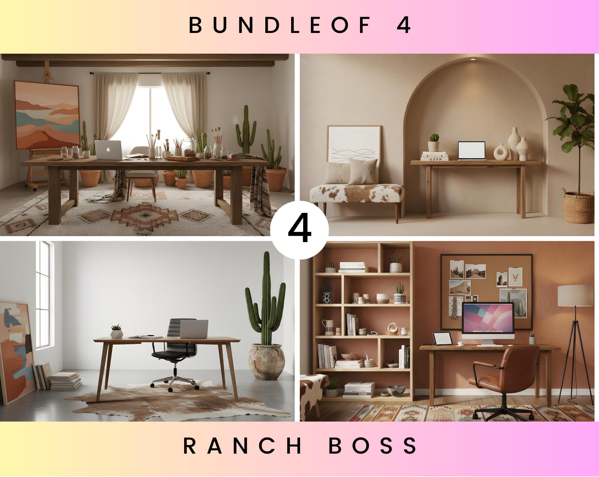 Ranch Boss Office Zoom Backgrounds | Masculine Western Ranch Virtual ...