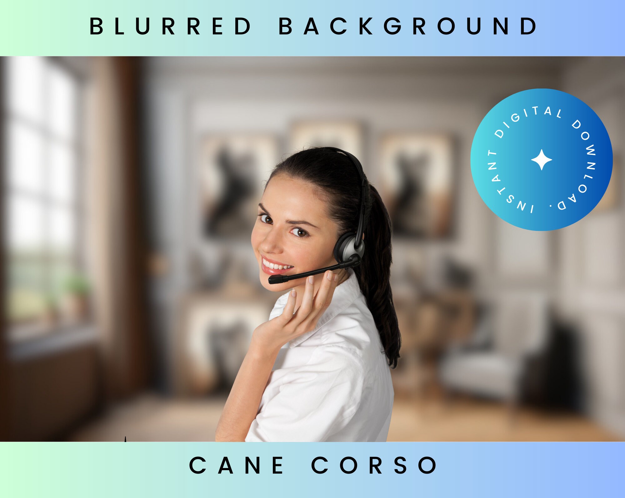 Cane Corso Zoom Backgrounds, Cane Corso Decor, Zoom Background, Zoom Backgrounds, Virtual