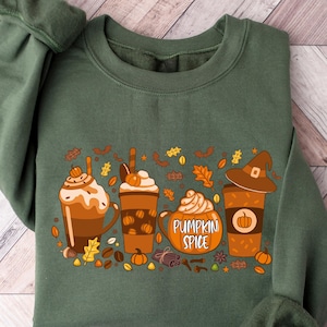 Fall Coffee Sweatshirt, Fall Sweater, Pumpkin Spice Sweatshirt, Cute Fall Sweater, Womens Fall Sweater, Coffee Sweater, Thanksgiving T-shirt