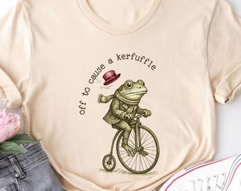 Off to Cause a Kerfuffle Frog Tshirt, Sarcastic Shirts, Funny Sayings, Adult Humor Shirt, Frog Meme Shirt, Funny Shirts, Mental Health Shirt
