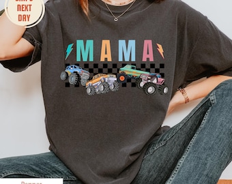 Comfort Colors® Monster Mama Shirt, Pregnant Mom Shirt, Mama T-shirt, Boy Birthday Party Shirt, Baby Shower Gift, New Mom Shirt, Mothers Day