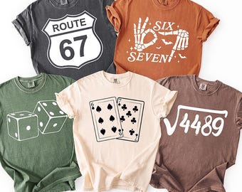 Six Seven Shirt, Funny 6 7 Meme Tee, Easy Group Costume Tee, Teacher Math Halloween, Teen 6 7 Shirts, Funny Matching Outfit, Comfort Colors®