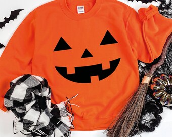 Halloween Sweatshirt, Halloween Sweatshirt, Scary Pumpkin Face Sweatshirt, Jack O Lantern Sweatshirt, Halloween Pumpkin Face Sweatshirt