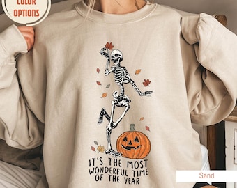 It's the Most Wonderful Time of the Year Halloween Sweatshirt, Vintage Halloween Sweatshirts, Halloween Sweater, Wonderful Time of the Year