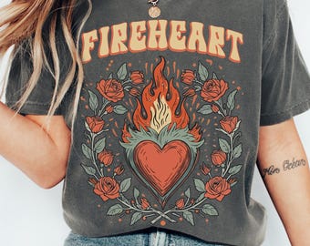 Vintage Fire-Heart Shirt, To Whatever End T-shirt, SJM Quotes, Throne of Glass T-shirt, Comfort Colors®, You Do Not Yield T-shirts, SJM Tees