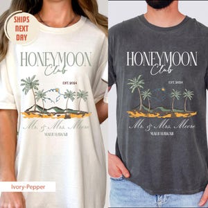 Mr and Mrs Shirts, Custom Couples Honeymoon Vacation Shirts, Just Married Shirt, Hubby WifeyT-shirts, His and Hers T-shirts, Comfort Colors®