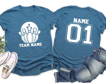Custom Bowling Team Shirt, Bowling Squad T-Shirt, Bowling Shirts, Funny Bowling Lover Tee, Bowler Gift For Crew Mates, Bowling Crew T-shirts