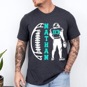 Personalized Football Shirt, Matching Football Player Tee, Adult Youth Team Name, Sports Cheerleader T-shirt, Matching fan outfits, Football