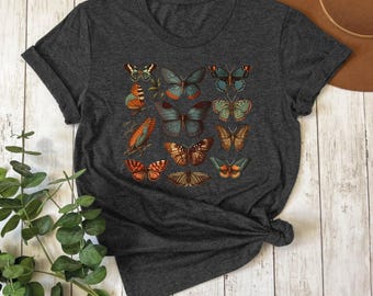 Vintage Butterfly Shirt, Moth T-Shirt, Butterfly Cocoon Tee, Botanical Shirt, Entomologist T-Shirt, Butterfly Lover Shirt, Entomology Shirt