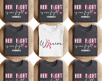 Custom Breast Cancer Support Squad Shirt, Her fight is our fight shirt, Breast Cancer Shirt, Cancer Support team Shirt, Family Breast Cancer