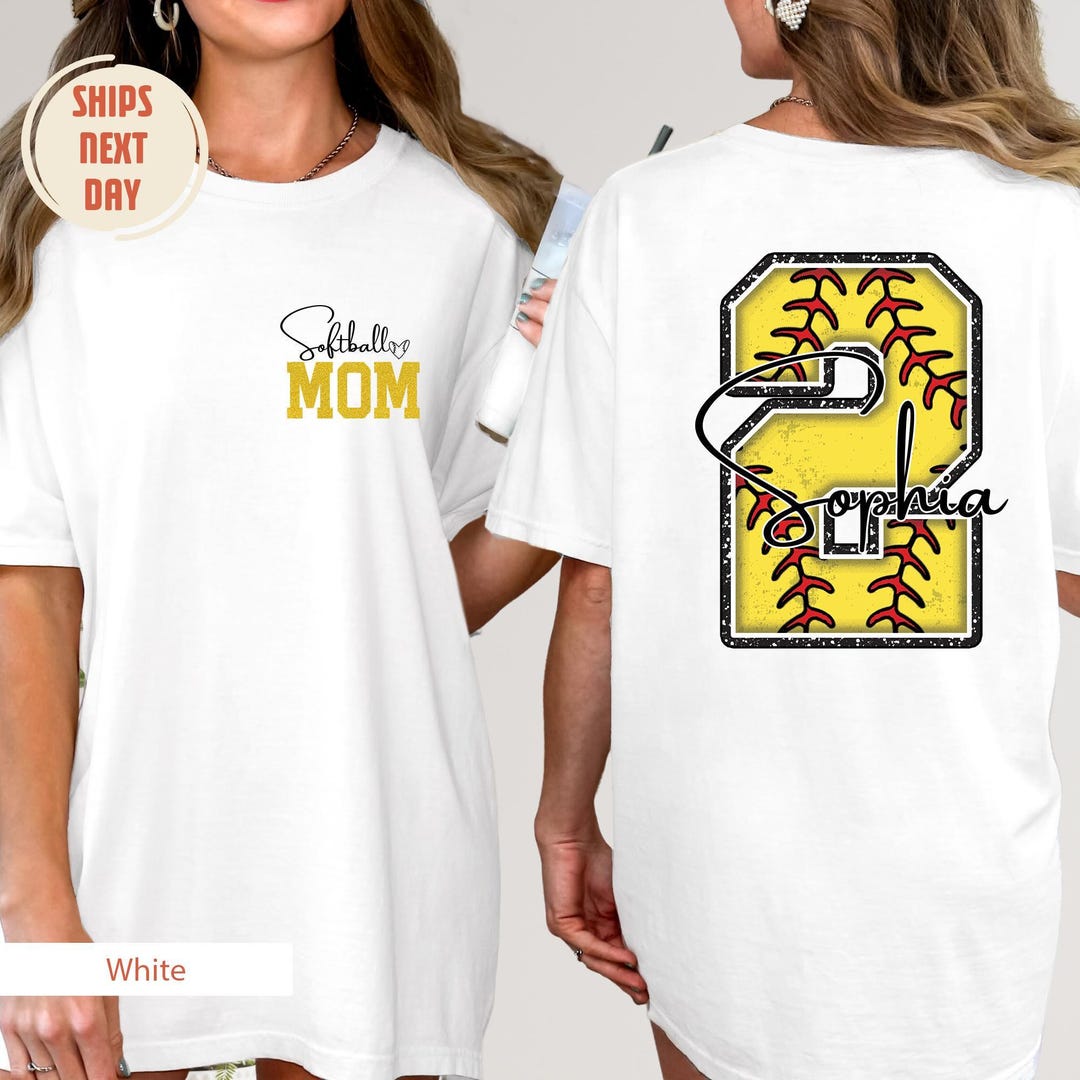 Softball Mama - Dottie Bright Words - Customizable Shirt