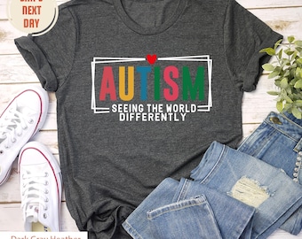 Autism Seeing The World Differently Shirt, Autism Shirt, Autism Awareness Shirt, Autism Shirt, Autism Month Shirt, Special Ed Teacher Shirts