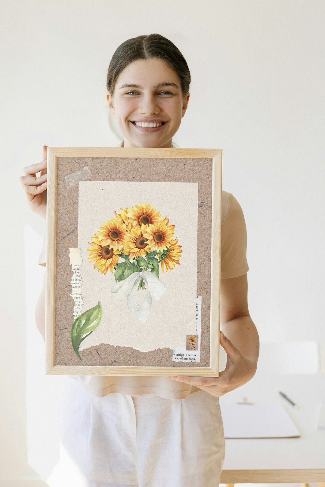 Sunflower Printable Art Sunflower Wall Art Sunflower Print Vintage Home
