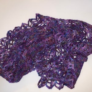 Scarf Women's Hand Crocheted Wool Cashmere Lace Scarf image 2