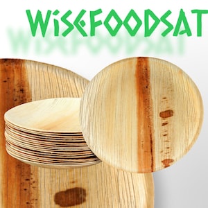 Palm Leaf Round Plates for Dinner and Dessert Eco-friendly, Biodegradable and Disposable Plates
