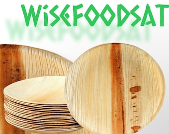 Palm Leaf Round Plates for Dinner and Dessert Eco-friendly, Biodegradable and Disposable Plates