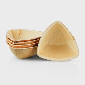 Palm Leaf Triangular Plates for Dinner and Dessert Eco-friendly, Biodegradable and Disposable Plates