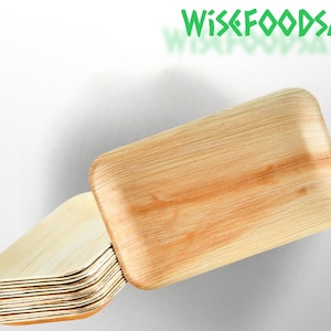 Palm Leaf Rectangular Plates for Dinner and Dessert Eco-friendly, Biodegradable and Disposable Plates
