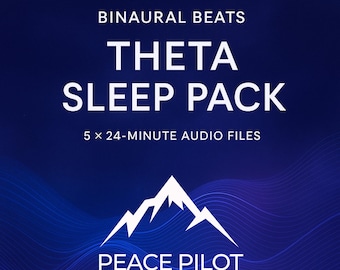 Pacote de Batidas Binaurais Theta para Dormir – 5 Faixas de Áudio Ambiente (Arquivos MP3)
