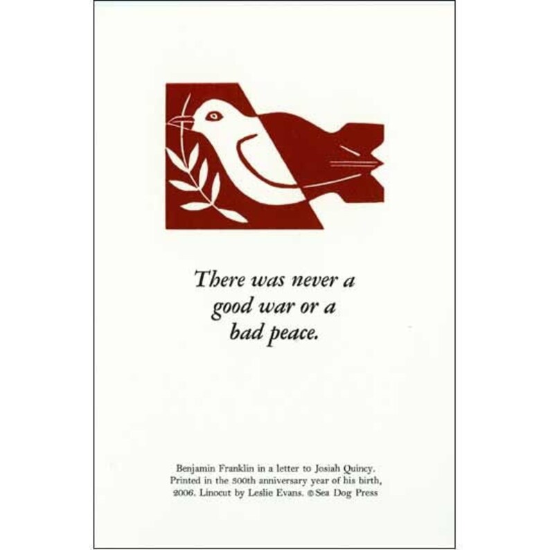 Good War letterpress print image 1