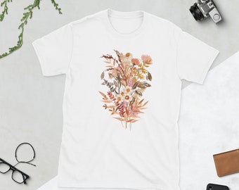 Floral Short-Sleeve Unisex T-Shirt