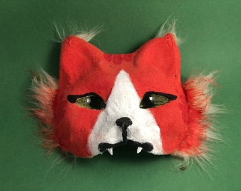 Maske orange Katze Therian Furry