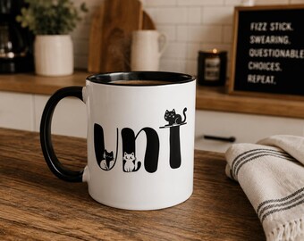 C-Handle Cunt Mug: Funny Cat Lover Sarcastic Cat Mom Gift (11 oz)