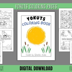 Yokuts kids and adult coloring pages printable digital download