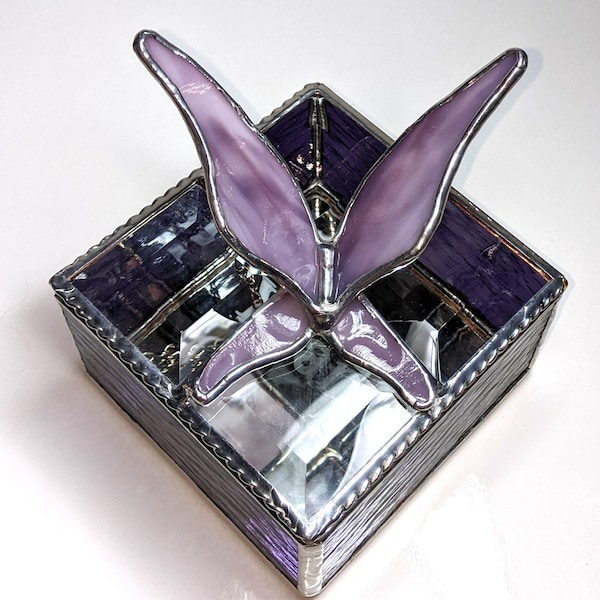 Stained Glass Butterfly Box - Personalized FREE! 4"x4"x2"