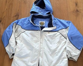 Vintage Y2K Bombshell Ski Jacket Womens Large L Blue White Snowboard Coat