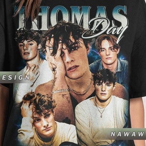 Shirtontwerp Thomas Day retro en vintage, cadeau voor vrienden in retrostijl