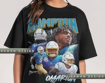 Omarion Hampton Retro Running Back Shirt: Vintage Tee NAW18