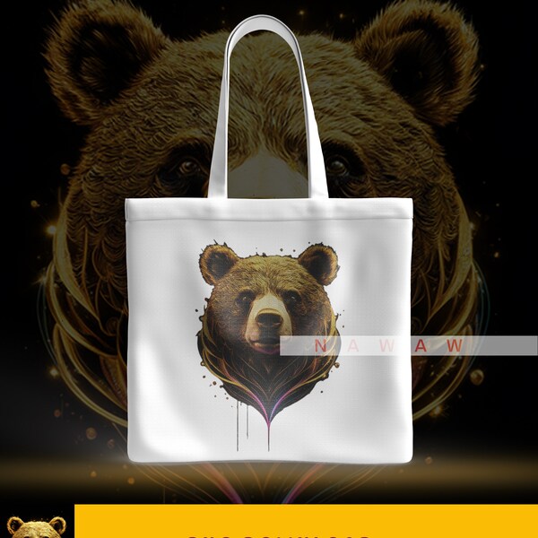 Golden Bear Png, Digital art, printable art, dtf design, digital art