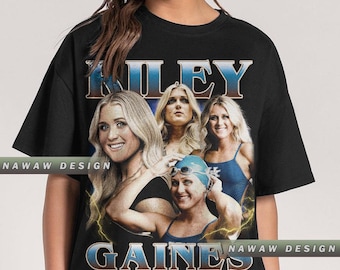 Riley Gaines Retro T-Shirt: American Political Activist Swimmer Gift NAW6