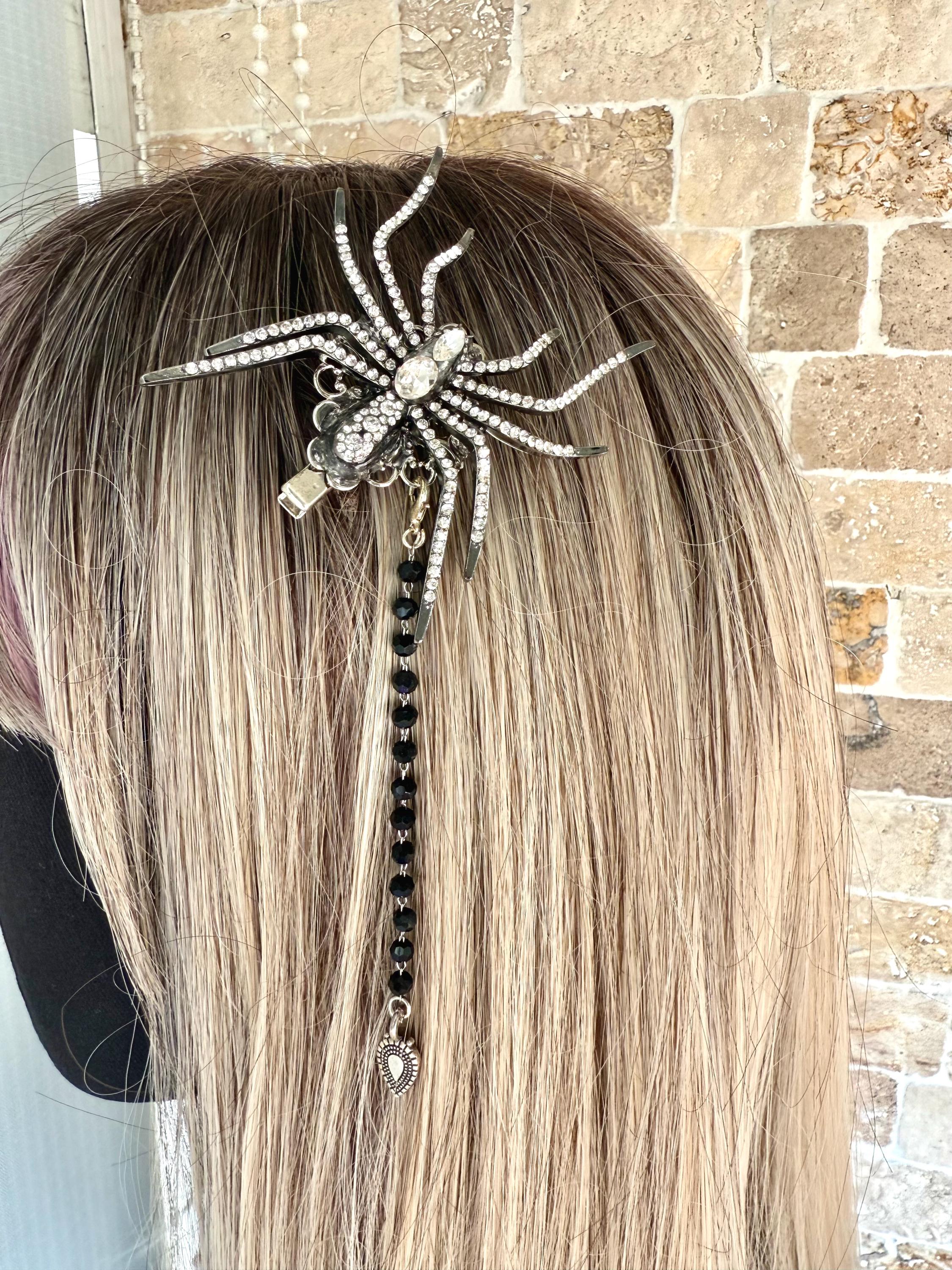 Spinnennetz Haarspange Aus Metall – Große Haarklammer Für Frauen & Mädchen, Perfekt Für Halloween & Festliche Anlässe