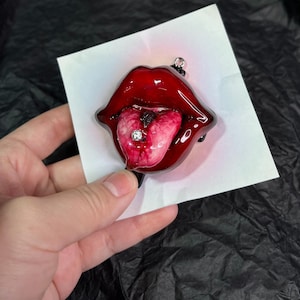 Gothic Demon Brooch, Halloween Spooky  Horror Accessory, Unique  Jewelry, Dark Fantasy Pin, Gift for Her