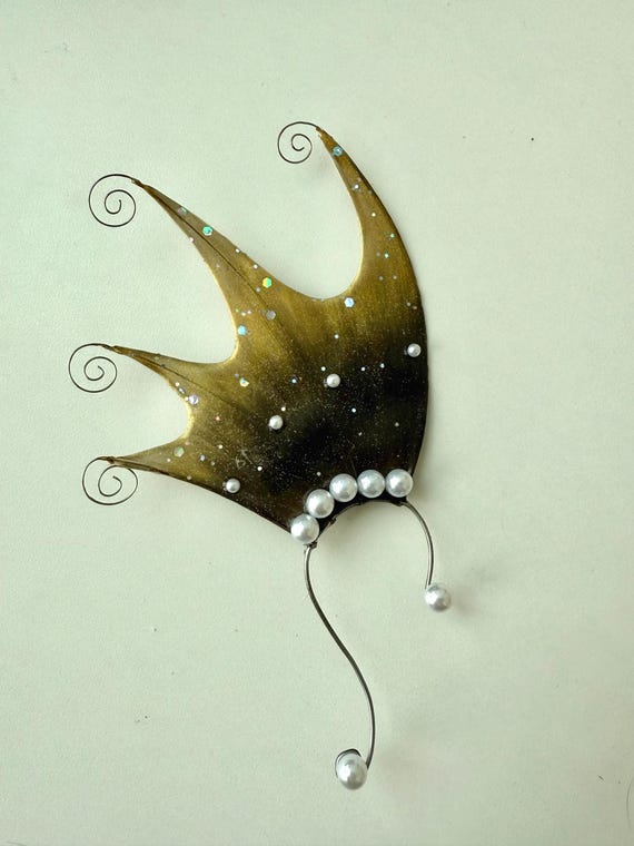 Mermaid Ear cuff no piercing, wrapped Fairy Ears,cosplay fantasy accessory,Gradient Shark Ears,Halloween gift,elf,Coachella