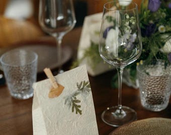 Botanische Papiergeschenkbeutel, handgemachte gepresste Rosenblumen, kleine Bevorzugungsbeutel für Dusche, Hochzeit