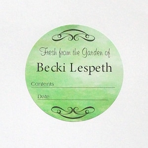 Garden Labels - Canning Labels - ROUND Stickers - Personalized Labels From The Garden - You Choose the Size