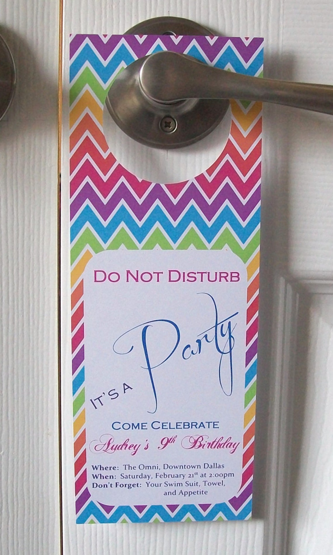 Hotel Door Hangers BIRTHDAY Single or Double Sided for Etsy