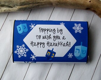 Popcorn Wrapper - FROZEN WINTER SNOWFLAKE - Hanukkah - Microwave Popcorn Sleeve - Gift - Teacher - Snow - Snowflakes - Holiday