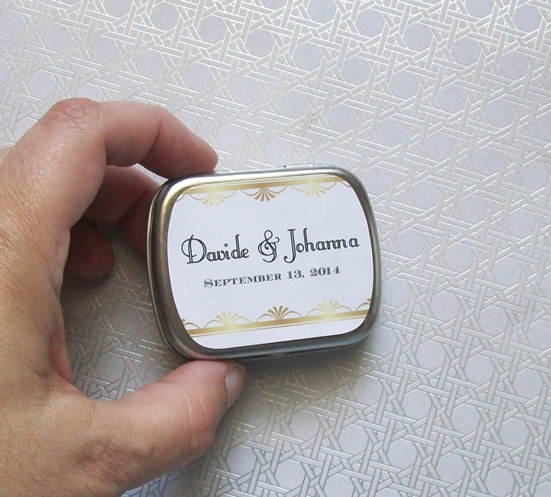 Tin Labels Mint Tins Favor Wedding Reception Bridal - Etsy