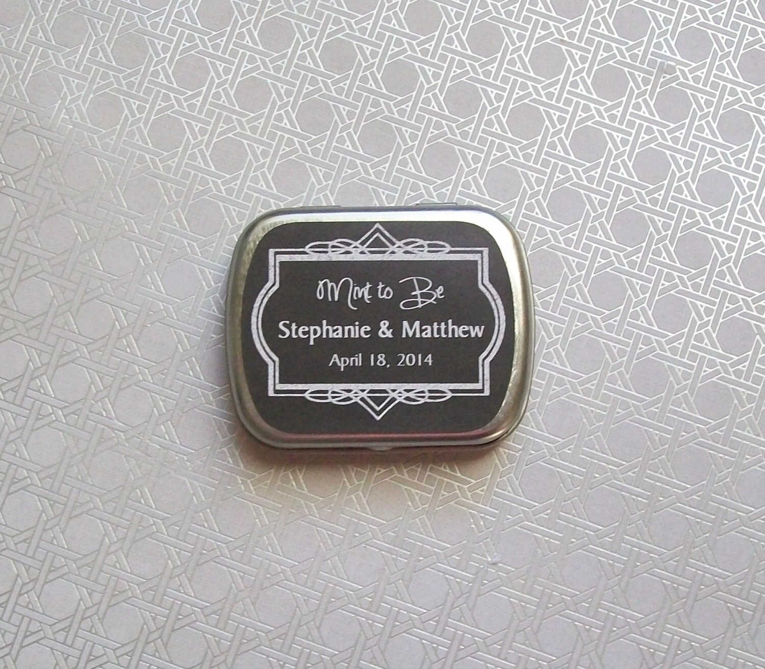 Tin Labels - Mint Tins Favor - CHALKBOARD - Sweet or Candy Gift Tin Labels Personalized - Bridal Shower - Sweet 16 (1 sheet = 15 labels)