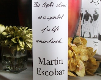 Vellum Luminarie - Memorial For Loved Ones - Event Tribute for Family - Lantern - Luminaria
