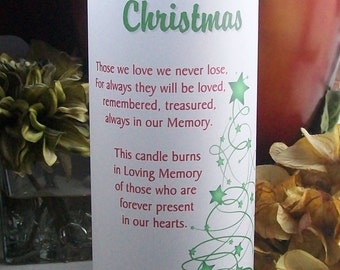 Table Centerpiece Memorial Luminarie - FAMILY REUNION - Christmas - Holiday - Personalized - Luminaria - Lantern
