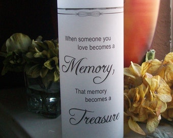 Vellum Luminarie - Memorial For Loved Ones - Event Tribute - Luminaria - Lantern - VELLUM GLASS VASE and Tea Light - Assembled