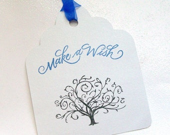 Wedding Wishing Tree Tags - Make a Wish with Tree - Alternative Guest Book (set of 50)