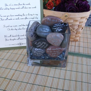 Wishing Stones Unique Special Occasion or Wedding Guest Book Alternative Guestbook set of 100 image 4